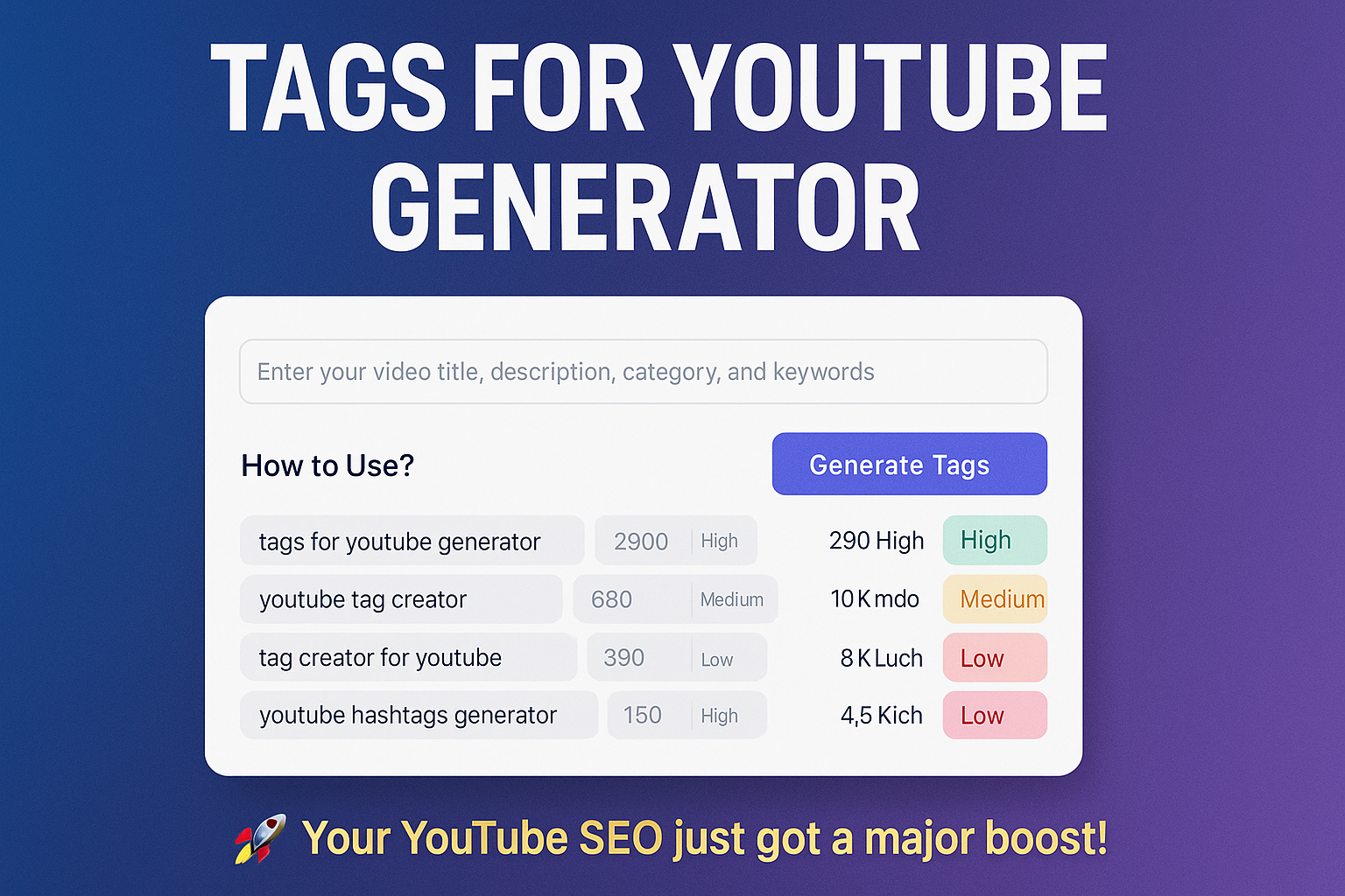 Free-YouTube-Tags-Generator