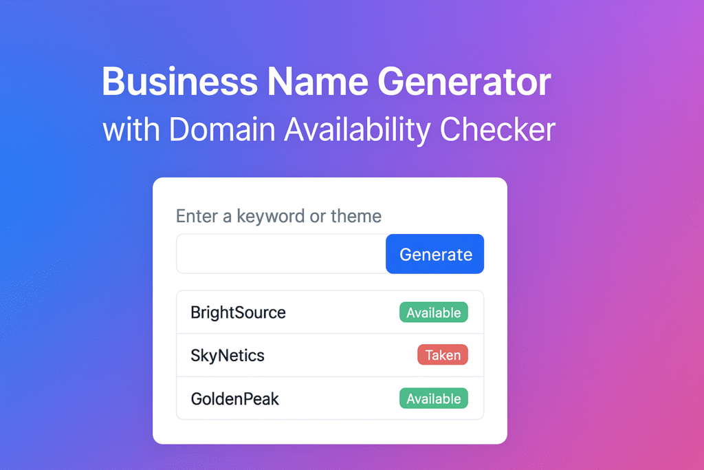 business name generator